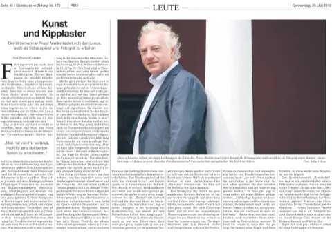 Süddeutsche Zeitung – Kunst und Kipplaster
